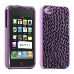 iPhone 4S 4 Anti-Slip Hard Protector Cover (Purple)